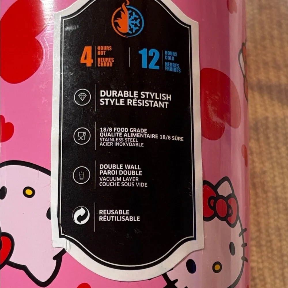 Hello Kitty Pink Tumbler with Hearts